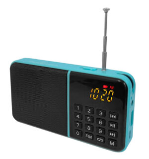 Powertech ραδιόφωνο & φορητό ηχείο LCD 1200mah μπλε