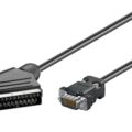 Powertech Scart 21p M/Vga M 1.5m Black