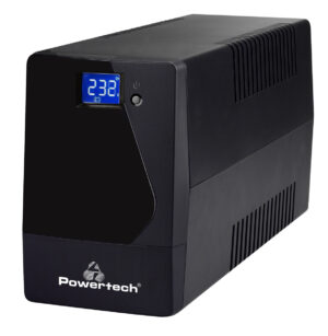 Powertech Ups Line Interactive με Οθόνη 1050Va 630W 2x Schuko 2x Rj45/Rj11
