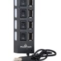 Powertech Usb 2.0v Hub 4 Port Με Διακοπτη Onoff