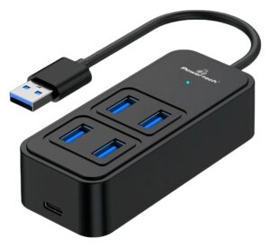 Powertech USB 3.2 Hub Ptr-0153 4x Θυρών 5Gbps USB Σύνδεση Μαύρο