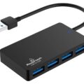 Powertech Usb Hub 4x Θυρών 5gbps Usb Σύνδεση Μαύρο