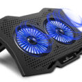 Powertech Βάση & ψύξη laptop έως 18" 2x 110mm fan LED μαύρο