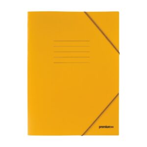 Premium Ντοσιέ Χάρτινο με Λάστιχο 25x35cm Κίτρινο