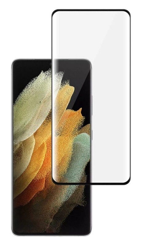 Προστατευτικά Οθόνης tempered glass 3D, full glue, Samsung S21 Ultra 5G, μαύρο