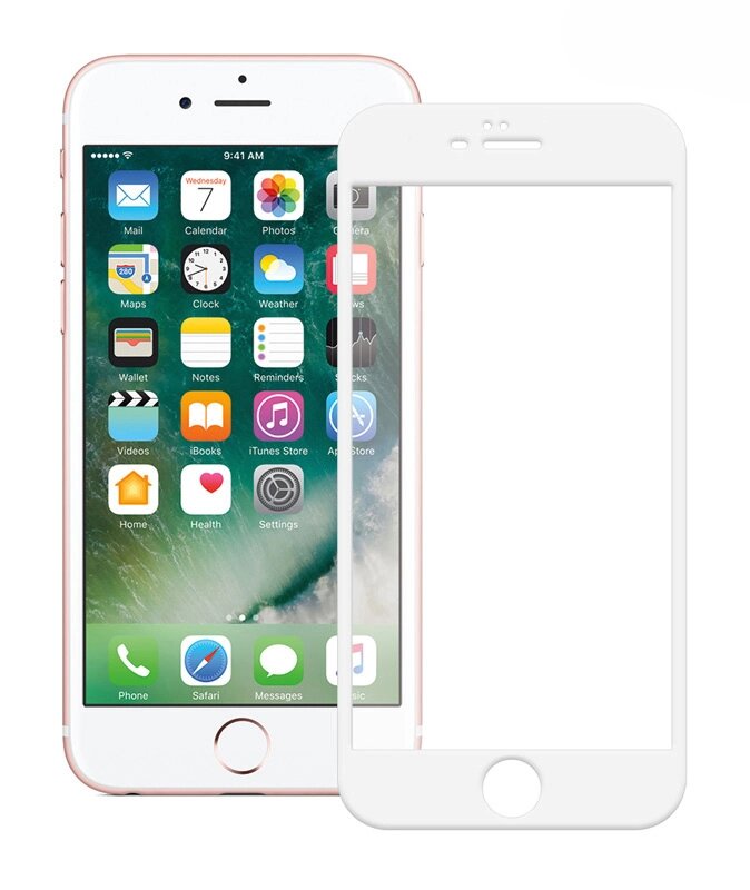 Προστατευτικά Οθόνης Tempered Glass 5D Full Glue για iPhone 6 Plus, White