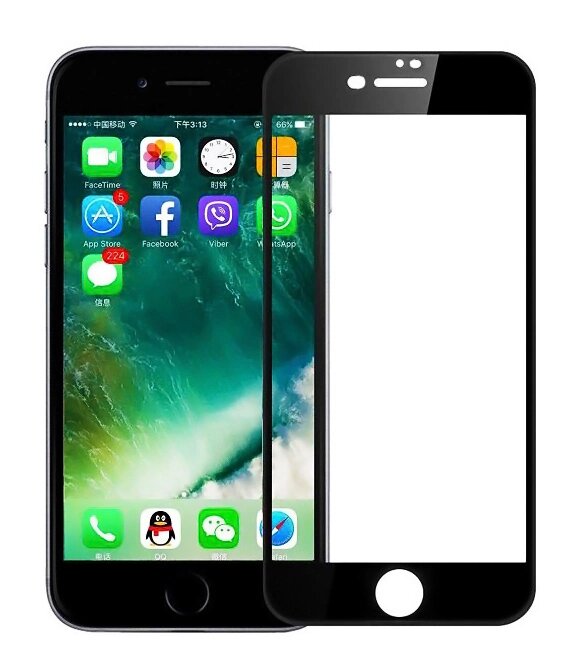 Προστατευτικά Οθόνης Tempered Glass 5D Full Glue για iPhone 8 Plus, Black
