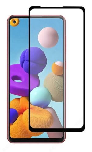 Προστατευτικά Οθόνης Tempered Glass 5D, full glue, για Samsung A21s & A21, μαύρο