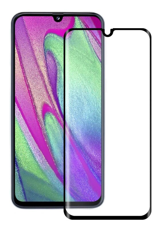 Προστατευτικά Οθόνης Tempered Glass 5D Full Glue, Samsung A40 SM-A405F/DS, μαύρο