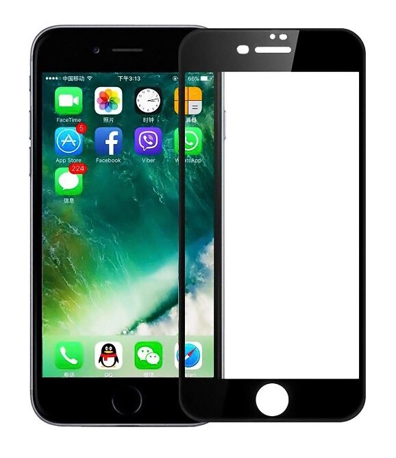 Προστατευτικά Οθόνης Tempered Glass 5D Full Glue TGC-0233 για iPhone 7 Plus, μαύρο