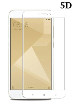Προστατευτικά Οθόνης Tempered Glass 5D Full Glue, Xiaomi Redmi 5A Qualcomm, λευκό