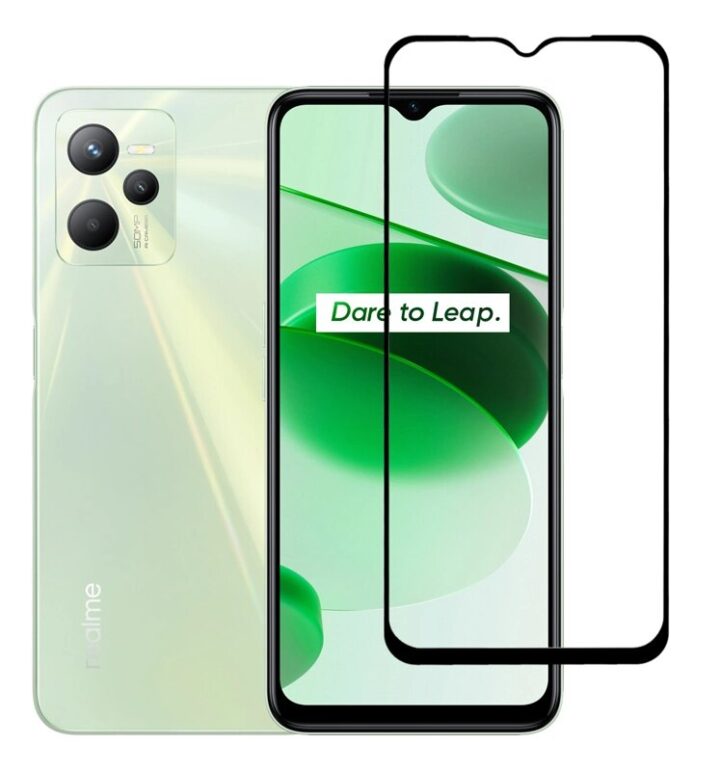 Προστατευτικά Οθόνης tempered glass 5D TGC-0579, Realme C35, full glue, μαύρο