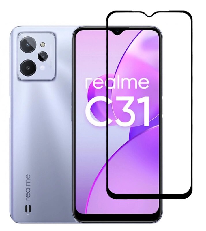 Προστατευτικά Οθόνης tempered glass 5D TGC-0580, Realme C31, full glue, μαύρο