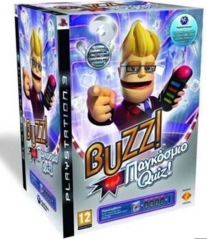 PS3 320GB + Buzz Μουσικό + Buzz Παγκόσμιο + 4 Buzz