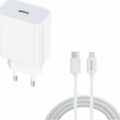 QIHANG Φορτιστής 20W με Θύρα USB-C & Καλώδιο Lightning Λευκός, Z61