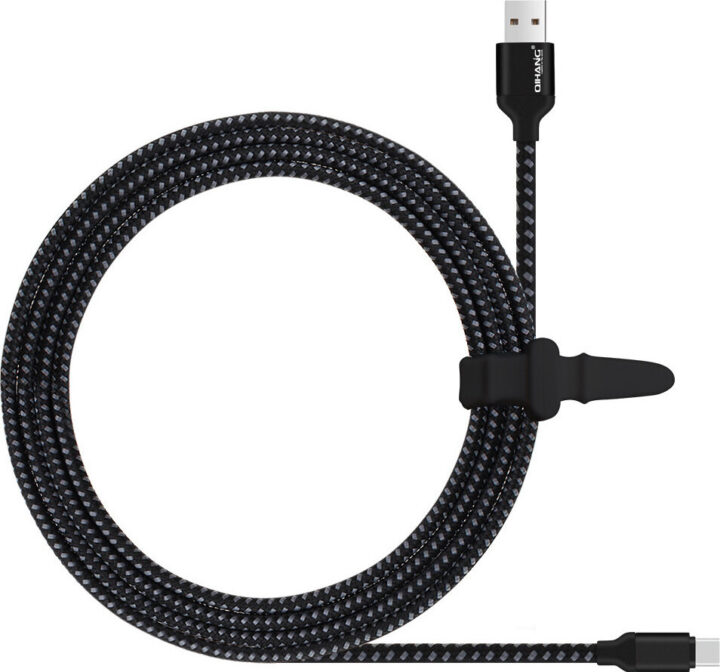 QIHANG Καλώδιο 3m Braide USB-C Αρσενικό σε USB-A Αρσενικό 2.4A