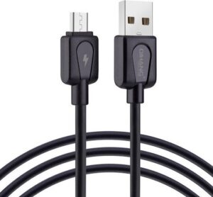 QIHANG Καλώδιο Micro USB 3m Σιλικόνης Black