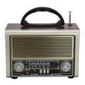 Retro Φορητό Ασύρματο Ραδιόφωνο FM/AM/SW 3-Band με USB Καλώδιο