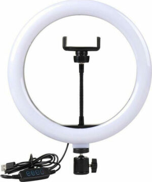 Ring Light Ring Light 26cm 2800-6400K με Βάση για Κινητό