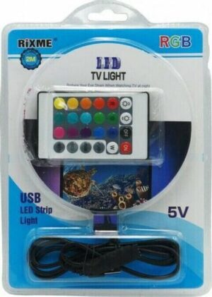 RiXME Ταινία LED USB 5V 2m SMD5050 RG