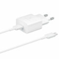 Samsung Φορτιστής Θύρα USB-C Καλώδιο USB Type-C 15W Power Delivery Λευκό