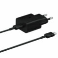 Samsung Φορτιστής Θύρα USB-C Καλώδιο USB Type-C 15W Power Delivery Μαύρο