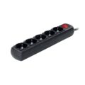 Sas 100-11-118 Πολύμπριζο Ασφαλείας Black Schuko 5ΘεΣ.
