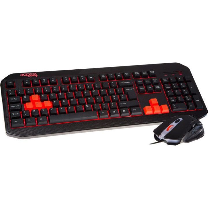 Σετ Πληκτρολόγιο-Ποντίκι 8 Gaming Keys Usb Black w/Red Led Approx QUASAR