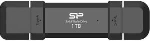 SILICON POWER Εξωτερικός SSD DS72 USB/USB-C 1TB 1050-850MBps Μαύρο