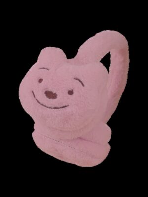 Soft Plush Warmer Earmuff Bear Dark Pink