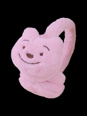 Soft Plush Warmer Earmuff Bear Pink