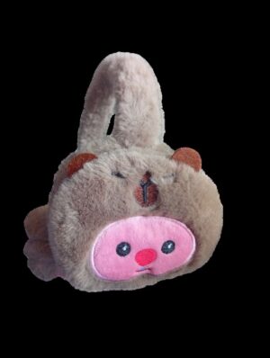 Soft Plush Warmer Earmuff Capybara Smiley Face