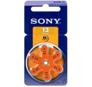 Sony 13 PR48 Hearing Aid Μπαταρίες Ακουστικών Βαρηκοϊας 6Τεμ