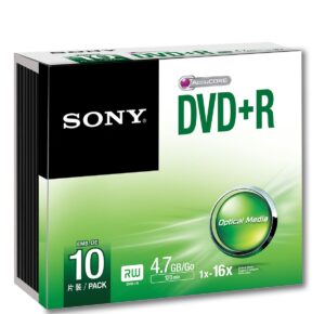 Sony Dvd+R (10 Pack) 4.7Gb / 1x–16x