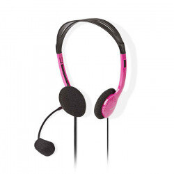 Στερεοφωνικό On-Ear Headset Με Σύνδεση 2X3,5Mm Σε Ροζ Χρώμα
