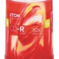 Tdk Cd-R 52X 80Min 700Mb Cake Box 100 Pack