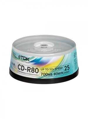 TDK CD-R 80min 52x 25-pack