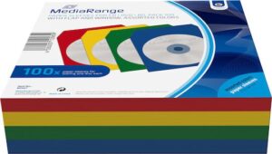 Θήκες Χάρτινες Για CD/DVD 100 Τεμάχια Χρωματιστές