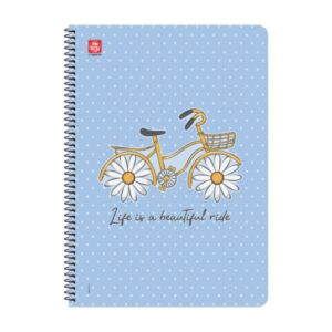 Trendy Τετράδιο Σπιράλ Β5 3 θεμάτων Life Is A Beautiful Ride