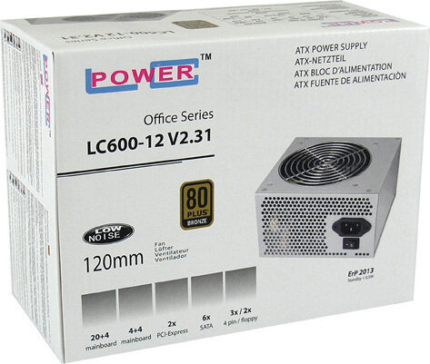 Τροφοδοτικό LC-POWER ATX PSU 600W LC600-12 V2.31 Active PFC