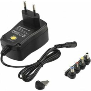 Τροφοδοτικό 1000mA με Περιστροφικό Διακόπτη (Rotary Switch) και 4 Αντάπτορες (Tips) 12V-24V