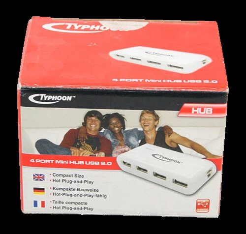 Typhoon Mini Hub 4-Port USB 2.0 81037