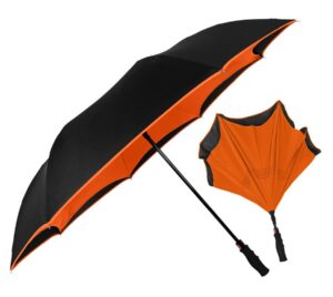 Umbrella with Walking Stick Orange PB24-022