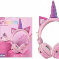 Unicorn Ακουστικά Ασύρματα On Ear Παιδικά Ροζ