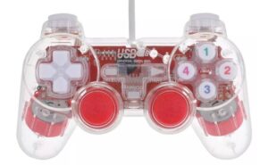 Universal Vibration USB Joypad Transparent Red