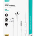 USAMS earphones με μικρόφωνο EP-41 3.5mm 10mm 1.2m λευκά