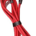 USAMS καλώδιο Braided LED USB 2.0 USB-C male σε USB-A male U26 Fast Charging 3A 1m κόκκινο