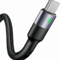 USAMS καλώδιο Braided USB 2.0 σε micro USB Cable U26 Fast Charging 2A 1m μαύρο