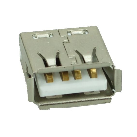 USB 2.0 Connector A Type Mid One Solder Silver/White oem