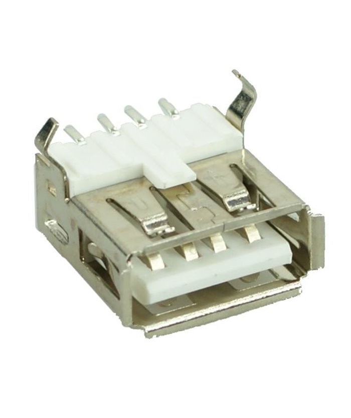 Usb 2.0 Connector A Type Up Solder In Silver